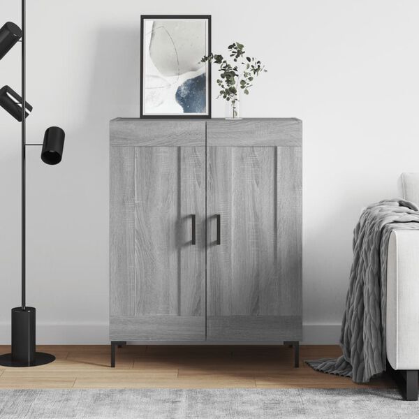 vidaXL Szafka, szary dąb sonoma, 69,5x34x90cm, materiał drewnopochodny