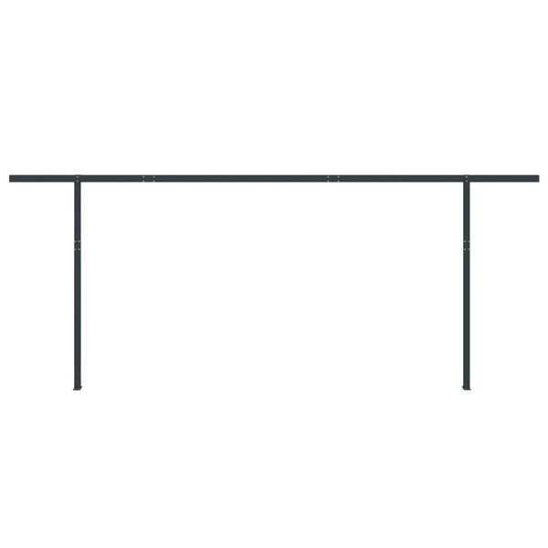 vidaXL Zestaw słupk&oacute;w do markizy, antracytowy, 600x245 cm, żelazo