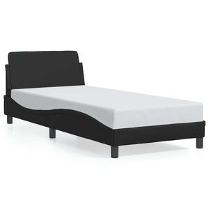 vidaXL Rama ł&oacute;żka Dover Czarna 90x190 cm Sk&oacute;ra ekologiczna