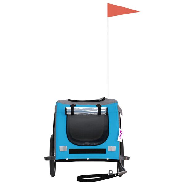 vidaXL Przyczepka rowerowa dla zwierząt, tkanina Oxford i żelazo