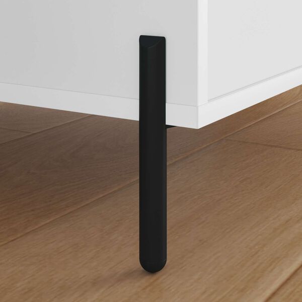 vidaXL N&oacute;żki meblowe 12 pcs Czarny 66 x 36 x 160 mm Żelazo