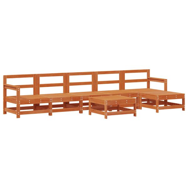 vidaXL Zestaw wypoczynkowy w ogrodzie 6 pcs Woskowy Brąz