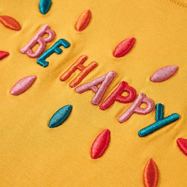 Koszulka dziecięca z długimi rękawami, ciemna ochra, 128