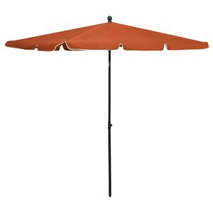 vidaXL Parasol ogrodowy na słupku, 210x140 cm, terakota