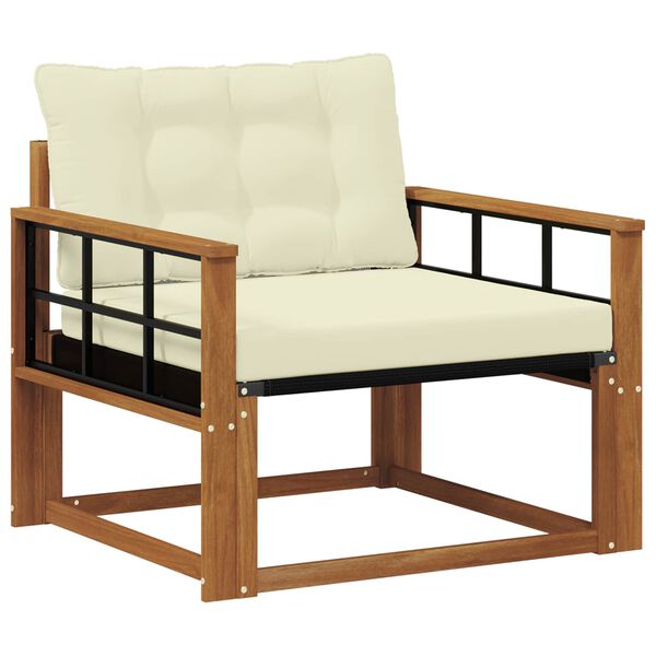 vidaXL Zestaw sof na zewnątrz Drewno akacji i tekstylen Naturalny