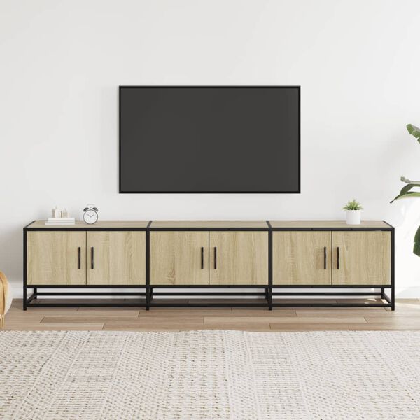 vidaXL Szafka pod TV, dąb sonoma, 180x35x41cm, materiał drewnopochodny