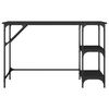 vidaXL Biurko, czarne, 120x50x75 cm, metal i materiał drewnopochodny