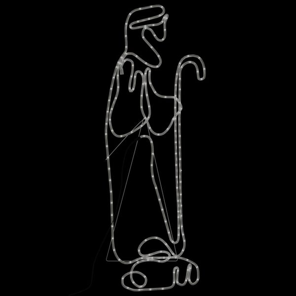 vidaXL Świąteczna dekoracja, pastuszek i baranek, 168 LED, 102,5x35 cm