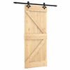 vidaXL Drzwi przesuwne Naturalny i czarny 85 x 210 cm
