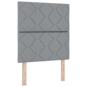 vidaXL Ł&oacute;żko z sprężyną LED Jasnoszary 80 x 200 cm tkanina