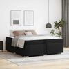 vidaXL Ramka ł&oacute;żka z materacem Czarny 180 x 200 cm tkanina