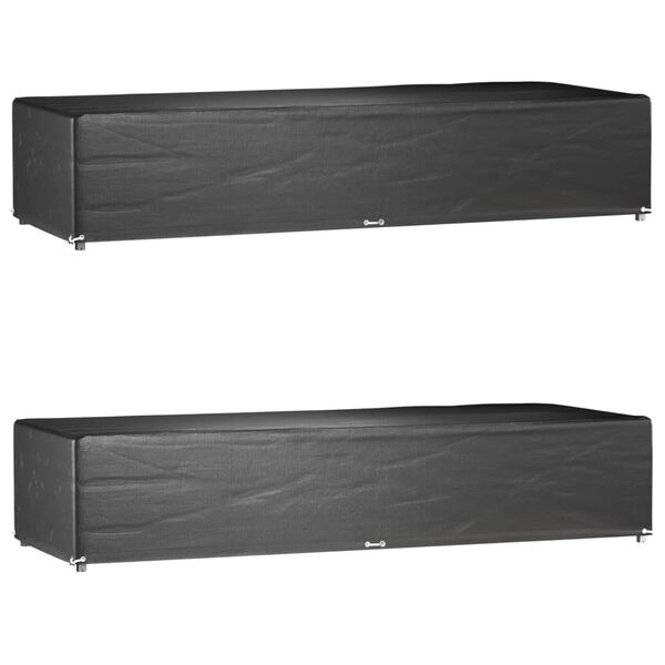 vidaXL Pokrowce na leżaki, 2 szt., 12 oczek, 205x75x40 cm, PE