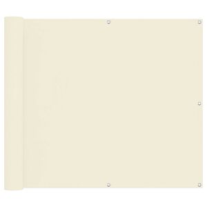 vidaXL Ekran balkonowy Kremowy 100 x 500 cm Materiał Oxford