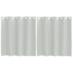 vidaXL Zasłony woalowe z przelotkami 2 szt. Jasnoszary 140x140 cm
