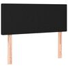 vidaXL Zagł&oacute;wek do ł&oacute;żka z LED, czarny, 90x5x78/88 cm, tkanina