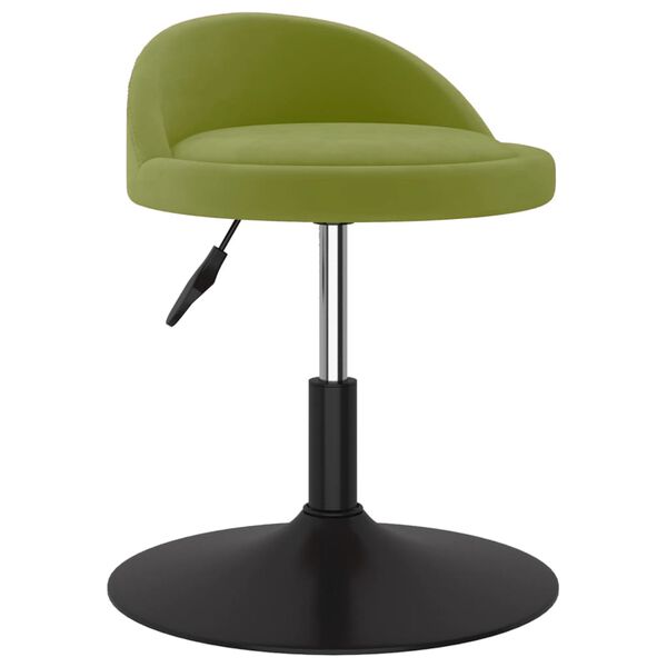 vidaXL Stołek do masażu, jasnozielony, obity aksamitem