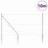 vidaXL Słupek ogrodzeniowy. Srebrny 10 x 1,4 m (siatka 36 mm) Stal