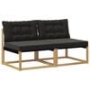 vidaXL Środkowa sofa ogrodowa Lite Drewno Akacji Biały