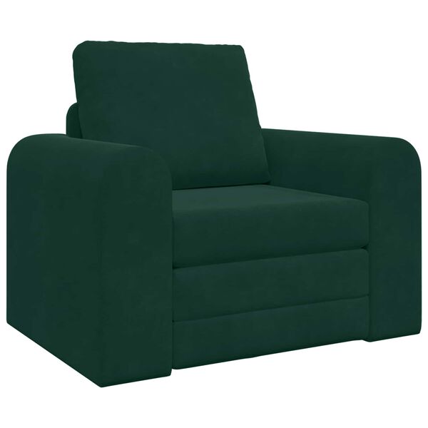 vidaXL Sofa Bed Ciemna zieleń 98 x 71 x 83 cm Aksamit