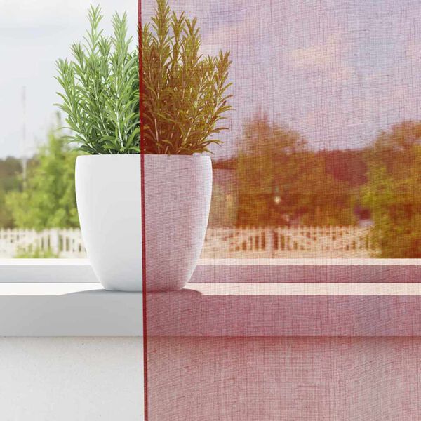 vidaXL Zasłony woalowe z pętelkami 2 szt. Wino czerwone 140x260 cm