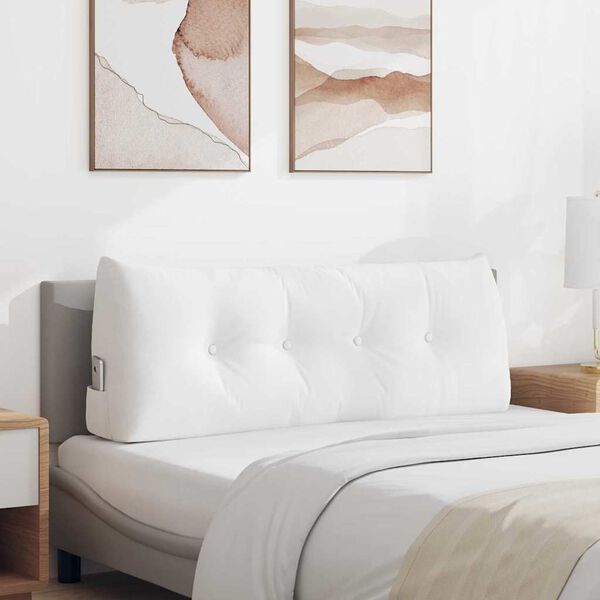 vidaXL Poduszka na plecy Biały 120 x 24 x 50 cm tkanina