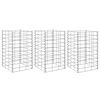 vidaXL Wysokie donice gabionowe, 3 szt., 30x30x50 cm, żelazo