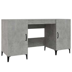 vidaXL Biurko, szarość betonu, 140x50x75 cm, materiał drewnopochodny