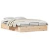 vidaXL Rama Ł&oacute;żka Otomanowego z Przechowalnią Naturalny 135 x 190 cm