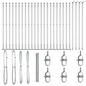 vidaXL Słupek ogrodzeniowy. Srebrny 50 x 1,4 m (siatka 13 mm) Stal