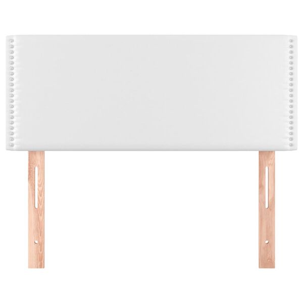 vidaXL Zagł&oacute;wek do ł&oacute;żka, biały, 90x5x78/88 cm, sztuczna sk&oacute;ra