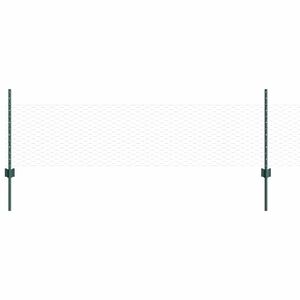 vidaXL Sześciokątne ogrodzenie z słupkiem 100 x 0,5 m Stal pokryta PVC