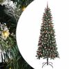 vidaXL Sztuczna choinka zielony 210 cm PVC, plastik i stal