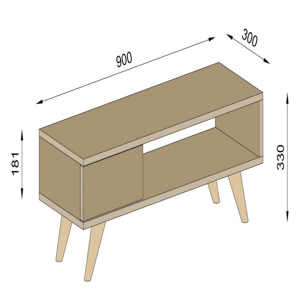 Homemania Szafka pod TV Maya, 90x30x33 cm, kolor orzech włoski