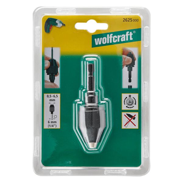 wolfcraft Bezkluczowy uchwyt wiertarski, metalowy, 2625000
