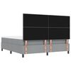 vidaXL Ł&oacute;żko sprężynowe z materacem Jasnoszary 180 x 200 cm tkanina