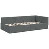 vidaXL Rama ł&oacute;żka narożnego Ciemnoszary 100 x 203 cm tkanina