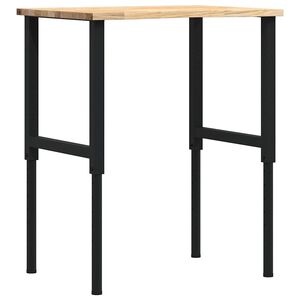 vidaXL Stolik roboczy, 80x60x(71,5-98) cm, drewno dębowe