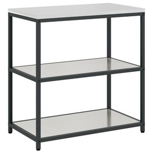 vidaXL Regal Kuchenny HATTEM srebrny 90 x 50 x 92 cm Stal