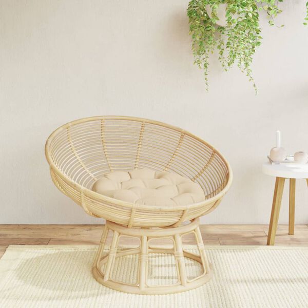 vidaXL Okrągła poduszka, beżowa, &Oslash; 60 x11 cm, tkanina Oxford