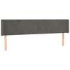 vidaXL Zagł&oacute;wek do ł&oacute;żka z LED, ciemnoszary, 183x16x78/88 cm, aksamit