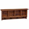 vidaXL Wieszak Brązowy 70 x 11 x 27 cm Lite drewno mahoniowe