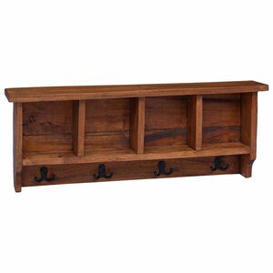 vidaXL Wieszak Brązowy 70 x 11 x 27 cm Lite drewno mahoniowe