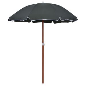 vidaXL Parasol ogrodowy na stalowym słupku, 180 cm, antracytowy