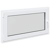 vidaXL Okno piwniczne RISOR 110 x 50 cm PVC i szkło Biały