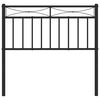 vidaXL Metalowe wymienne wezgłowie, czarne, 90 cm