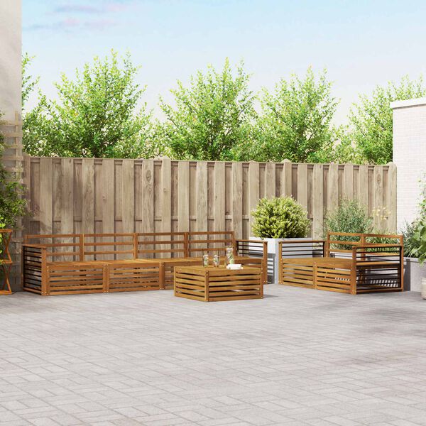 vidaXL Zestaw sof na zewnątrz 7 pcs Naturalny