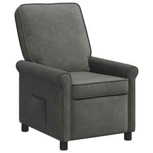 vidaXL Fotel z funkcją relaksu ciemnoszary 69 x 95 x 101 cm tkanina