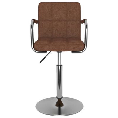 vidaXL Krzesło stołowe, brązowe, tapicerowane tkaniną