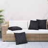 vidaXL Poduszki rozrzucone Kratka 4 pcs Czarna kratka 40 x 40 cm