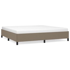 vidaXL Rama ł&oacute;żka bez materaca, taupe, 200x200 cm, obita tkaniną